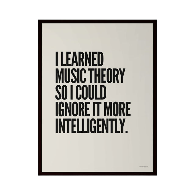 I Learned Music Theory