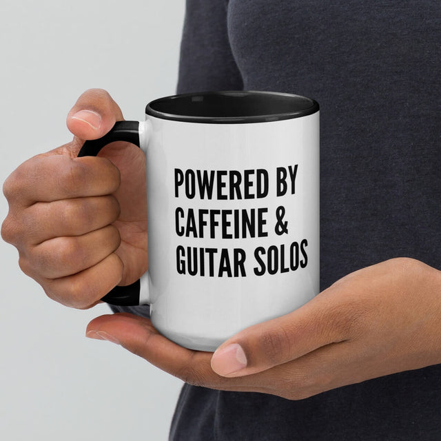 Powered by Caffeine & Guitar Solos Mug - University of Rock